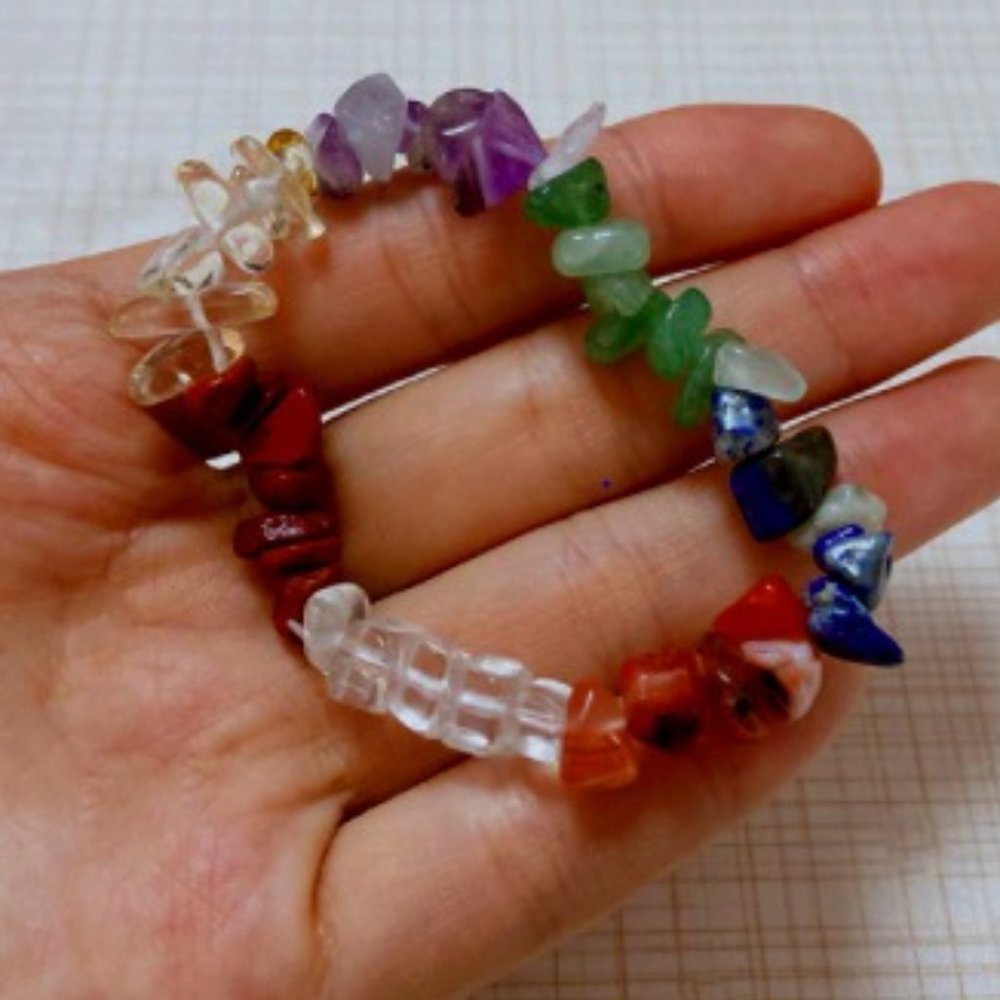3x Multi Colored Single Strand Stone Bracelet